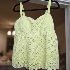 Lilly Pulitzer Michela Yellow Eyelet Cami